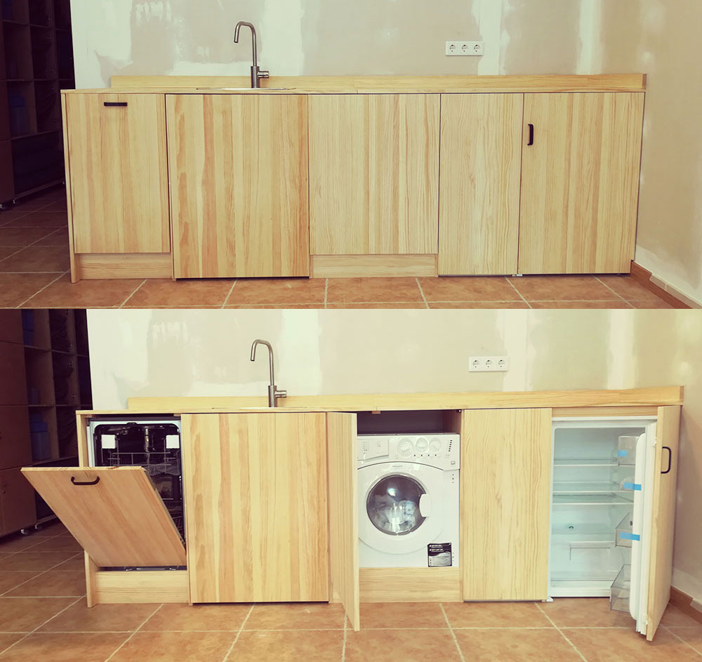 Elección matraz Política Mostrador y Muebles para cocina de madera natural para centro de Yoga |  Mind Made